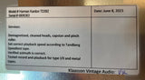 1985 Harman Kardon TD392 Cassette Deck Technician's note