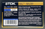 TDK MA 1990 US C110 back