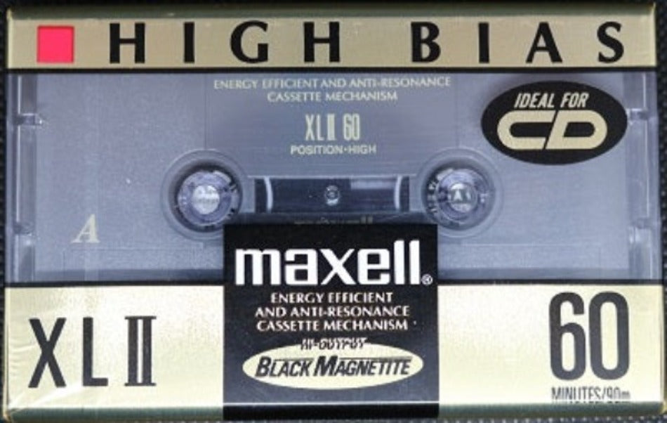 MAXELL XL II 90 New audio cassette blank tape sealed Made in Japan Type II  v.2