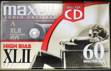 Maxell XLII-S 90 Minute Cassette With Super Silent Phase Accuracy Mechanism  - Maxell - Vintage Cassettes - Audio Cassettes 