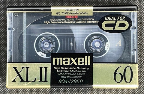 Maxell UDXL C90 Hi Bias vintage pre-recorded blank audio cassette tape Type  2 Type II